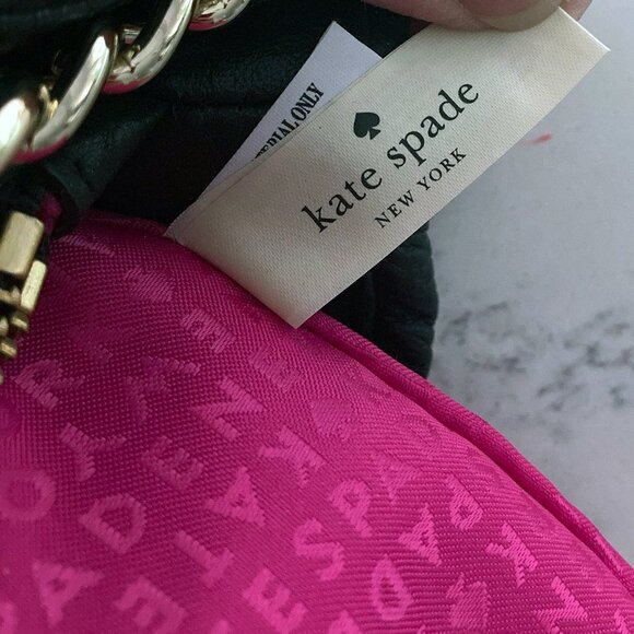 Kate Spade Astor Court Elena Black Diamond Quilted Leather Shoulder Tote Bag - Picture 3 of 10